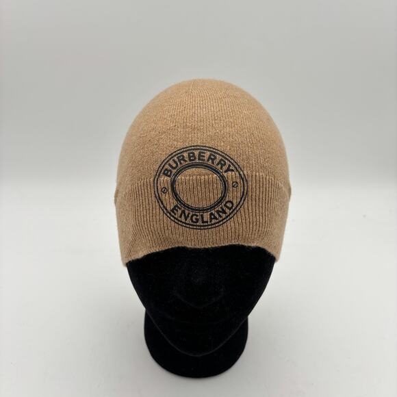 Burberry Cashmere Beanie Circle Logo 54-61 CM Camel - Picture 1 of 11